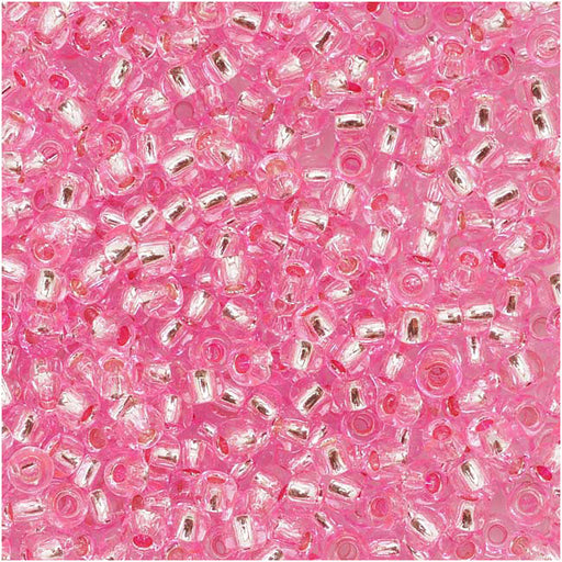 Toho Round Seed Beads 11/0 38 'Silver Lined Pink' 8 Gram Tube