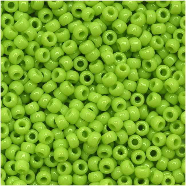 Toho Round Seed Beads 11/0 44 'Opaque Sour Apple' 8 Gram Tube