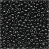 Toho Round Seed Beads 11/0 #49 'Opaque Jet' 8 Gram Tube