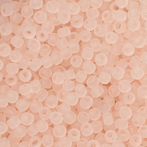 Toho Seed Beads, Round 11/0 #11F 'Transparent Frosted Rosaline' (8 Grams)