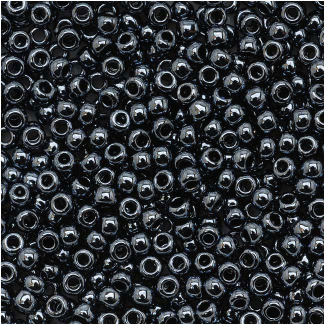 Toho Round Seed Beads 11/0 #81 'Metallic Hematite' 8 Gram Tube