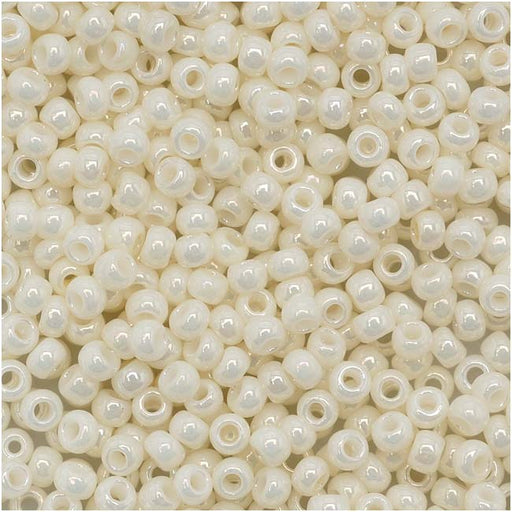Toho Round Seed Beads 11/0 122 Opaque Lustered Navajo White 8 Gram Tube