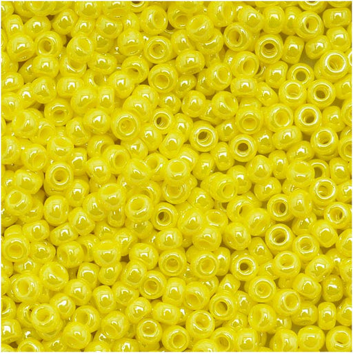 Toho Round Seed Beads 11/0 128 'Opaque Lustered Dandelion' 8 Gram Tube