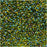 Toho Round Seed Beads 11/0 1829 'Rainbow Jonquil/Forest Green Lined' 8 Gram Tube