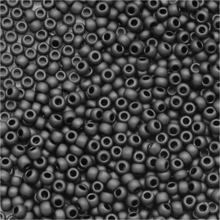 Toho Round Seed Beads 11/0 #611 'Matte Opaque Gray' 8g