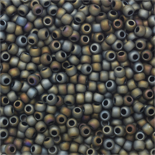 Toho Round Seed Beads 11/0 613 'Matte Iris Gray' 8 Gram Tube