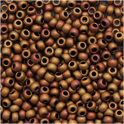 Toho Round Seed Beads 11/0 618 'Opaque Pastel Frosted Mudbrick' 8 Gram Tube
