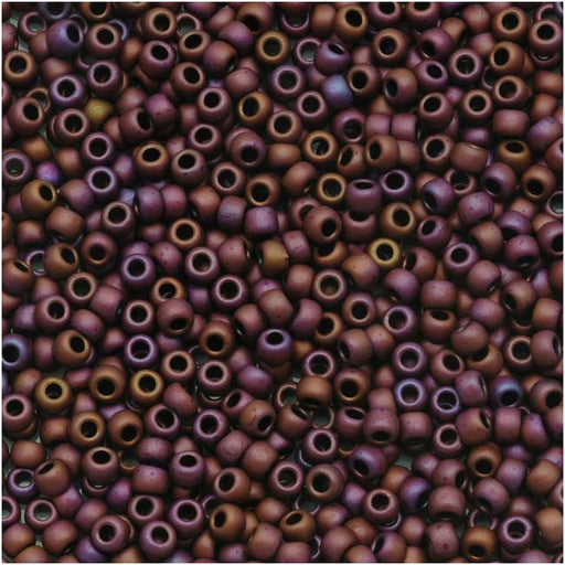 Toho Round Seed Beads 11/0 #703 'Matte Mauve Mocha' 8g
