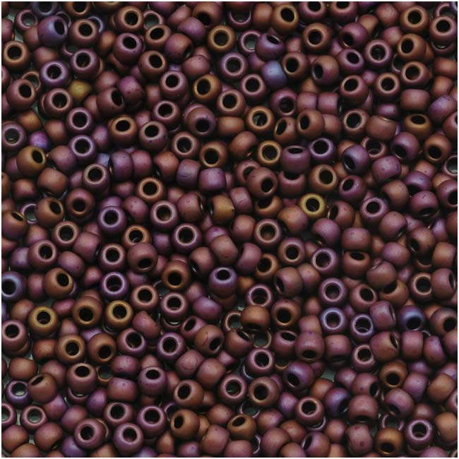 Toho Round Seed Beads 11/0 #703 'Matte Mauve Mocha' 8g
