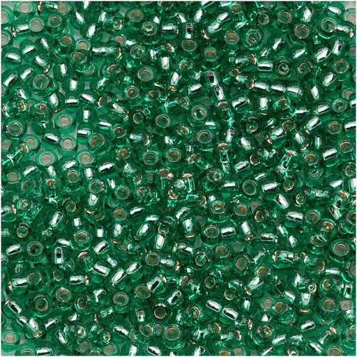 Toho Round Seed Beads 11/0 #24B 'Silver Lined Dark Peridot' 8g