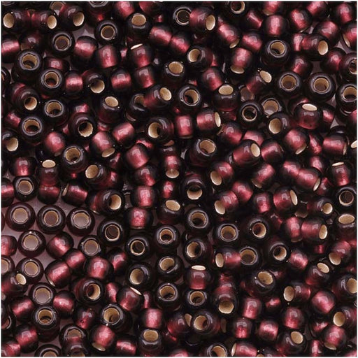 Toho Round Seed Beads 11/0 #26CF 'Silver Lined Frosted Amethyst' 8g