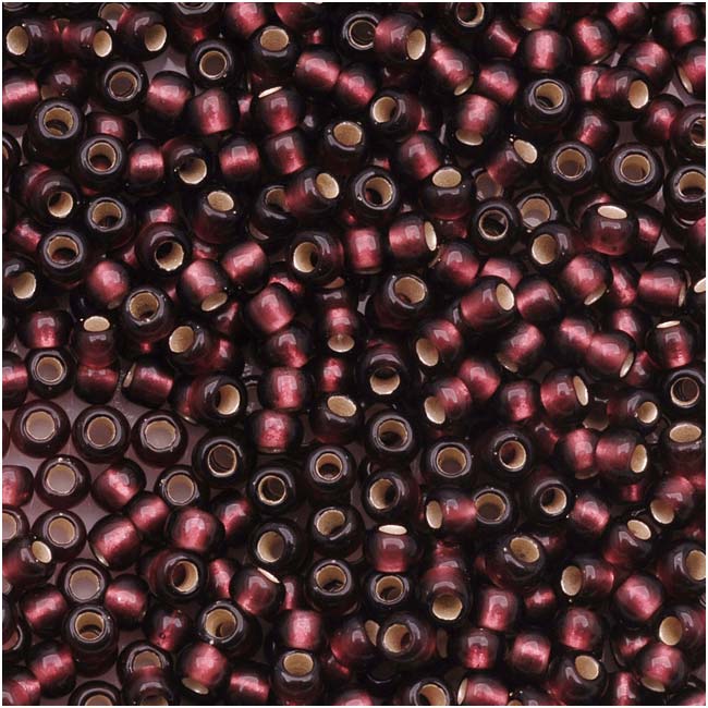 Toho Round Seed Beads 11/0 #26CF 'Silver Lined Frosted Amethyst' 8g