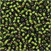 Toho Round Seed Beads 11/0 37F 'Silver Lined Frosted Olive' 8 Gram Tube
