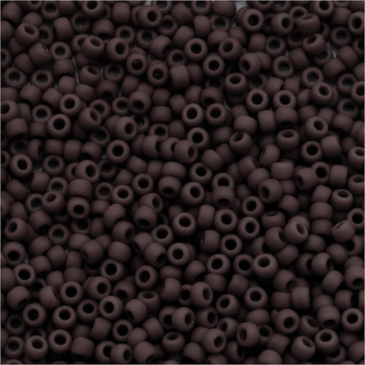Toho Round Seed Beads 11/0 46F 'Opaque Frosted Oxblood' 8 Gram Tube