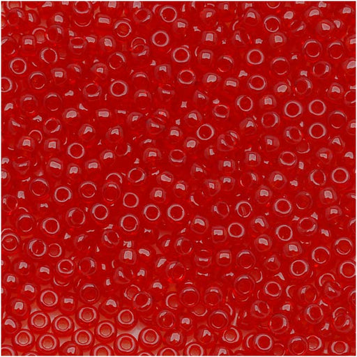 Toho Round Seed Beads 11/0 #5B Transparent Siam Ruby 8g