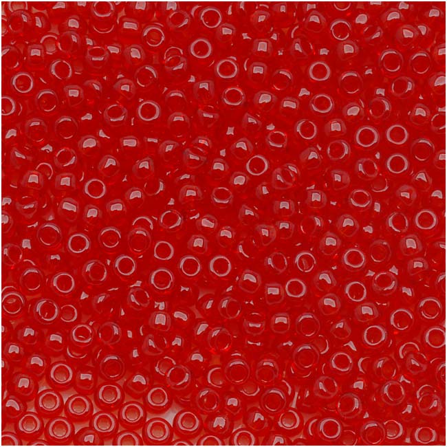 Toho Round Seed Beads 11/0 #5B Transparent Siam Ruby 8g