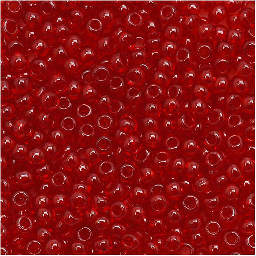 Toho Round Seed Beads 11/0 5C 'Transparent Ruby' 8 Gram Tube