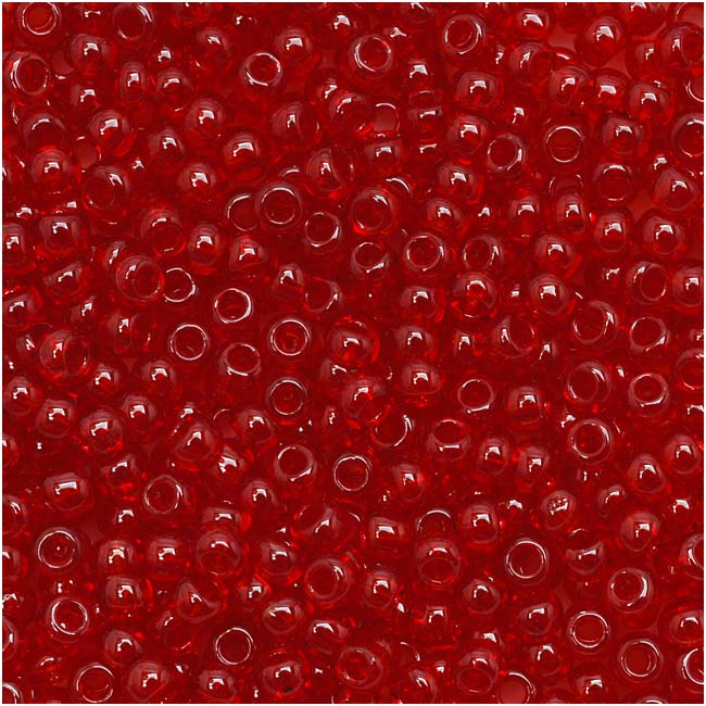 Toho Round Seed Beads 11/0 5C 'Transparent Ruby' 8 Gram Tube