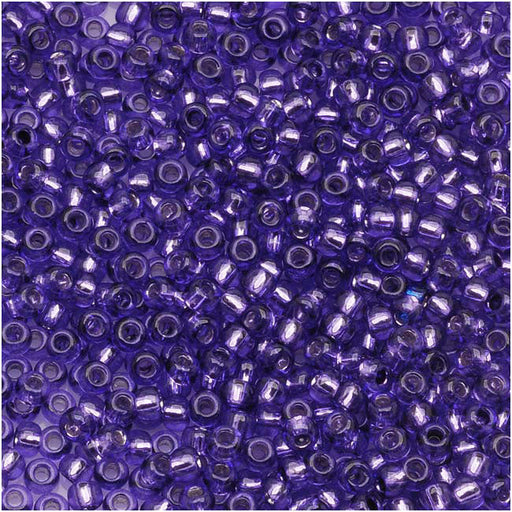 Toho Round Seed Beads 11/0 #2224 'Silver Lined Purple' 8g