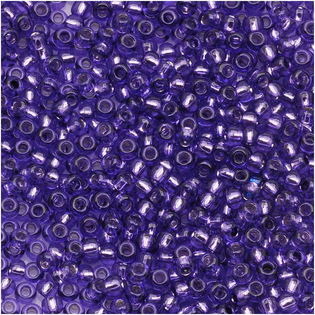 Toho Round Seed Beads 11/0 #2224 'Silver Lined Purple' 8g
