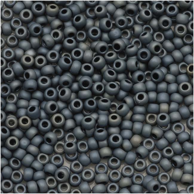 Toho Round Seed Beads 11/0 #612 'Matte Gun Metal' 8g