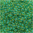 Toho Round Seed Beads 11/0 #242F Jonquil/Emerald Lined With Frosted Inside (8g)
