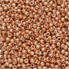 Toho Round Seed Beads 11/0 #PF551 - Permanent Finish Galvanized Rose Gold (8 grams)