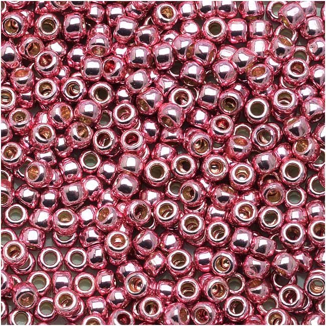 Toho Round Seed Beads 11/0 #PF553 - Permanent Finish Galvanized Pink Lilac (8g)