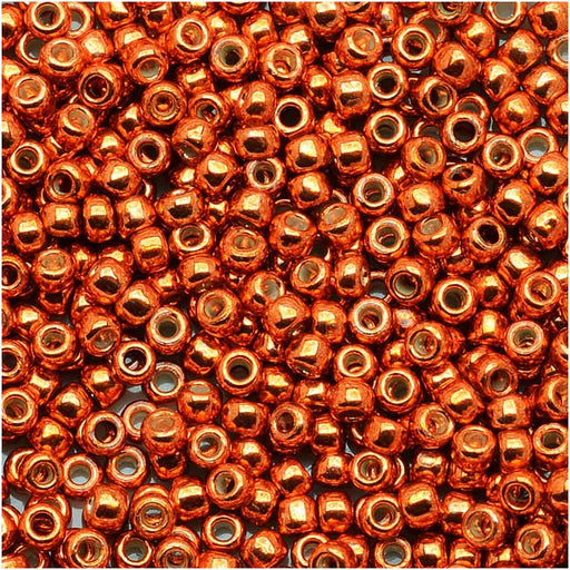 Toho Round Seed Beads 11/0 #PF562 - Permanent Finish Galvanized Saffron (8g)