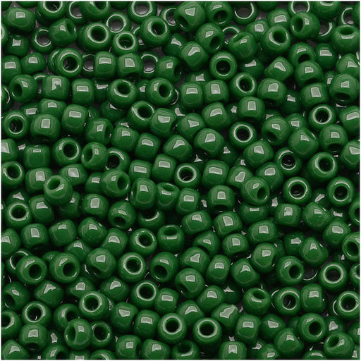 Toho Round Seed Beads 11/0 #47H - Opaque Pine Green (8 Grams)