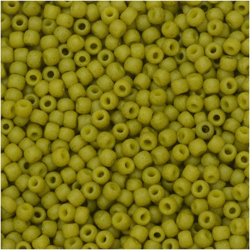 Toho Seed Beads, Round 11/0 Semi Glazed, 8 Gram Tube, Lemongrass