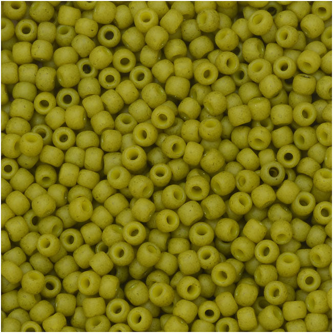 Toho Seed Beads, Round 11/0 Semi Glazed, 8 Gram Tube, Lemongrass