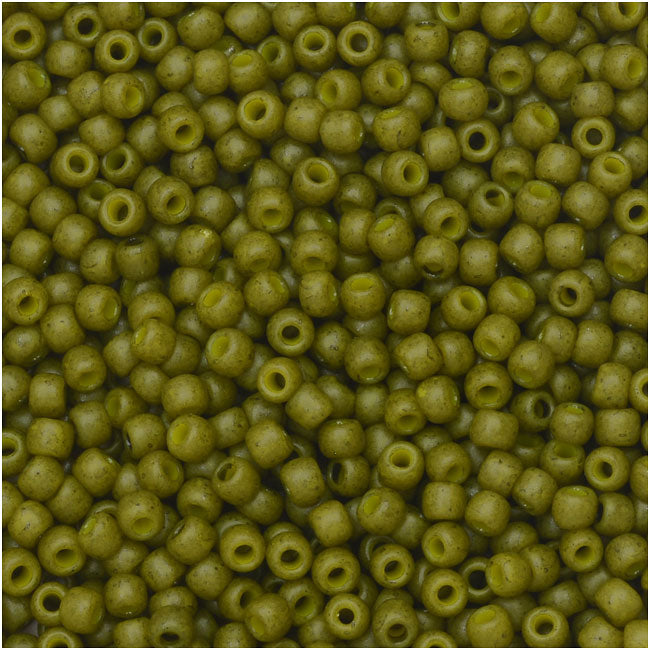 Toho Seed Beads, Round 11/0 Semi Glazed, Olive (8 Gram Tube)
