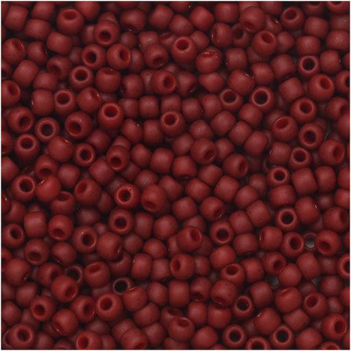 Toho Seed Beads, Round 11/0 Semi Glazed, Dark Red (8 Gram Tube)