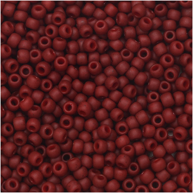 Toho Seed Beads, Round 11/0 Semi Glazed, Dark Red (8 Gram Tube)