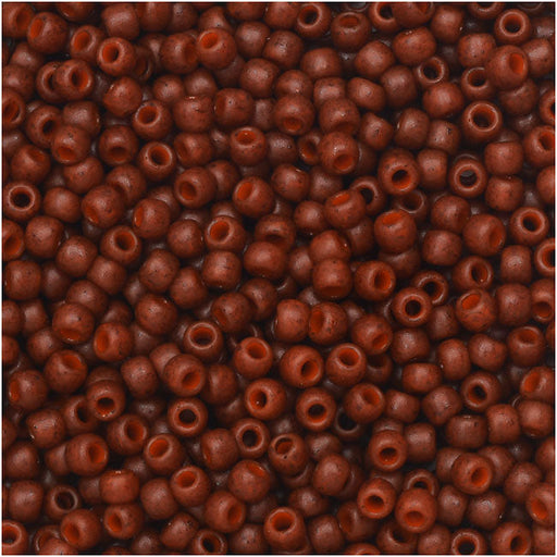 Toho Seed Beads, Round 11/0 Semi Glazed, Burnt Orange (8 Gram Tube)