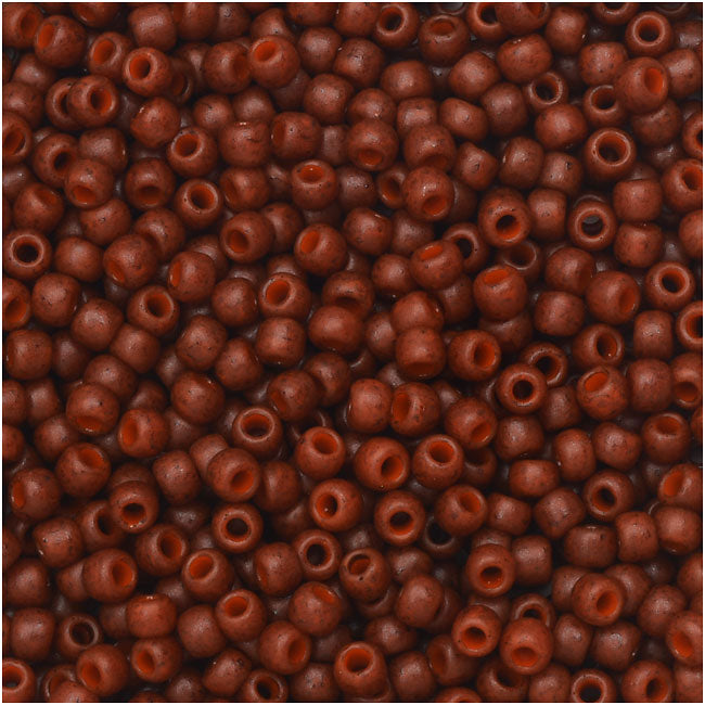 Toho Seed Beads, Round 11/0 Semi Glazed, Burnt Orange (8 Gram Tube)