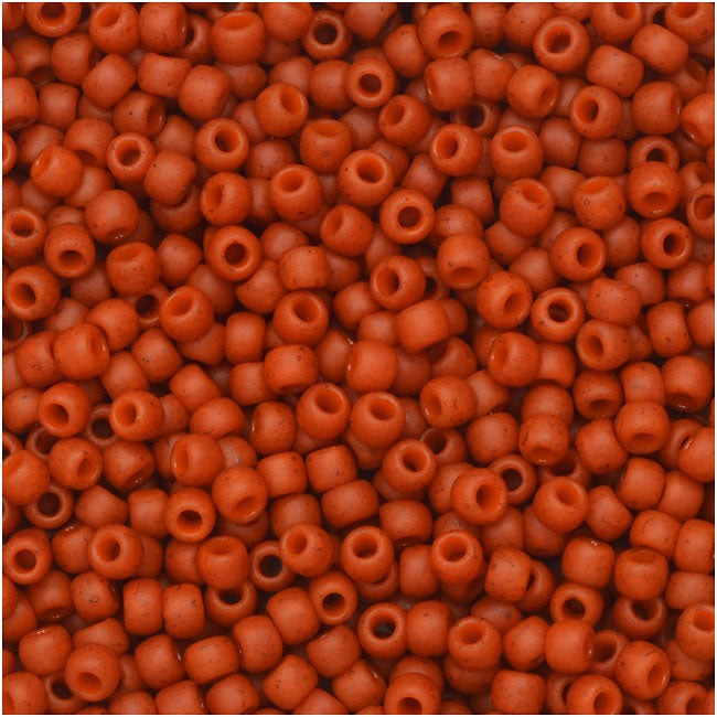 Toho Seed Beads, Round 11/0 Semi Glazed, Orange (8 Gram Tube)