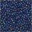 Toho Seed Beads, Round 11/0 Semi Glazed, Rainbow Navy Blue (8 Gram Tube)