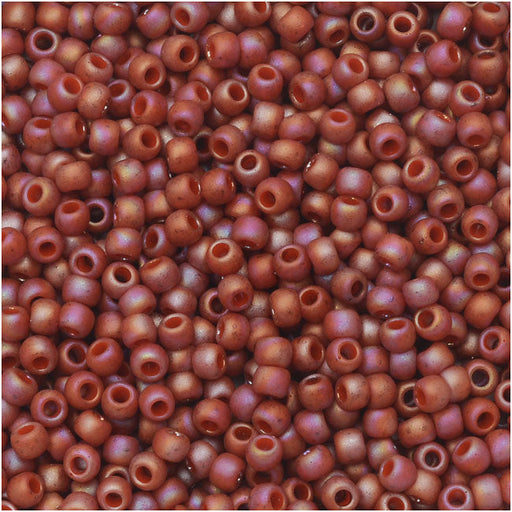 Toho Seed Beads, Round 11/0 Semi Glazed, Rainbow Orange (8 Gram Tube)
