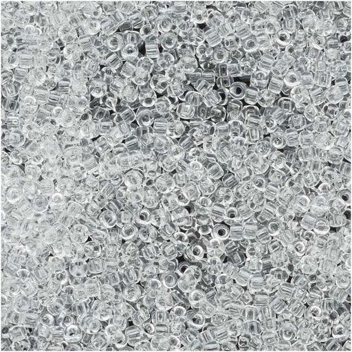 Toho Round Seed Beads 15/0 #1 'Transparent Crystal' 8g