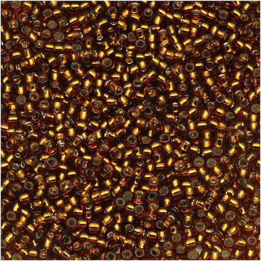 Toho Round Seed Beads 15/0 #34 'Silver Lined Smoky Topaz' 8g