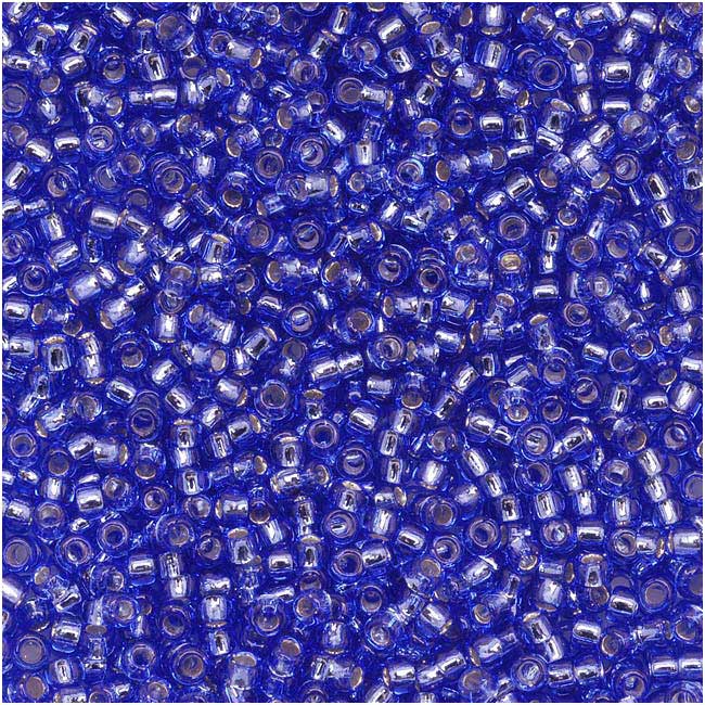 Toho Round Seed Beads 15/0 35 Silver Lined Sapphire 8 Gram Tube
