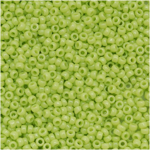 Toho Round Seed Beads 15/0 44 'Opaque Sour Apple' 8 Gram Tube