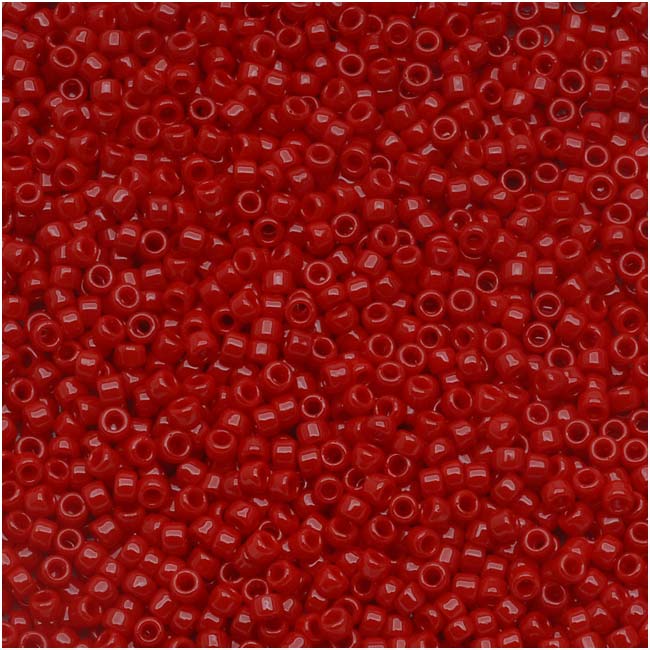 Toho Round Seed Beads 15/0 #45 Opaque Pepper Red 8g