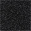 Toho Round Seed Beads 15/0 49 'Opaque Jet' 8 Gram Tube