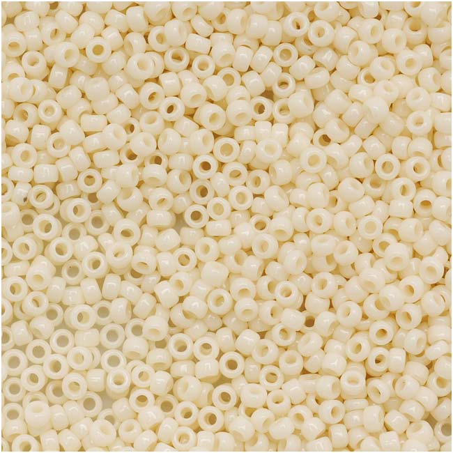 Toho Round Seed Beads 15/0 51 'Opaque Lt Beige' 8 Gram Tube