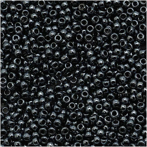 Toho Round Seed Beads 15/0 #81 'Metallic Hematite' 8 Gram Tube