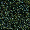 Toho Round Seed Beads 15/0 84 'Metallic Iris Green/Brown' 8 Gram Tube