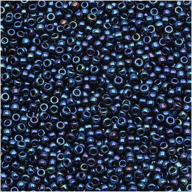 Toho Round Seed Beads 15/0 #88 'Metallic Cosmos' Blue 8g